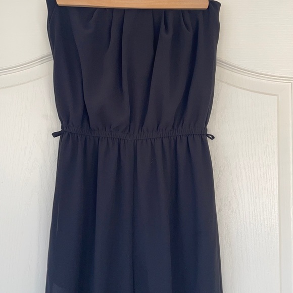 Iris Black Strapless Wide Leg Jumpsuit Large - Picture 6 of 8